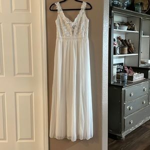 Sheer white gown